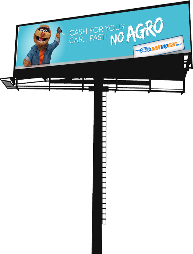 Agro on a Billboard for Sell My Car