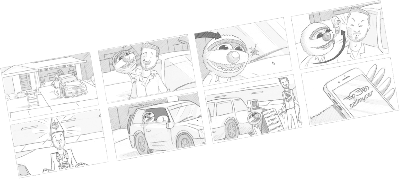 Storyboard for Agro for Sell My Car