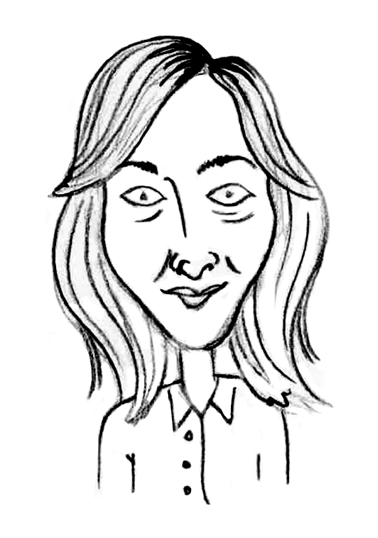 Sketched Caricature of Caroline Gilroy