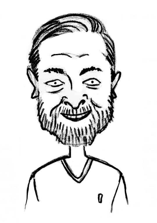Sketched Caricature of Dan Penny