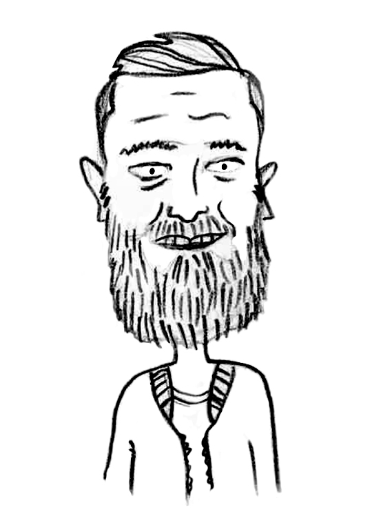 Sketched Caricature of Dave Ridley