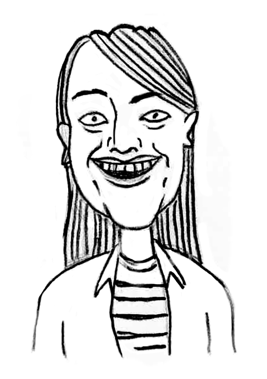 Sketched Caricature of Jess Grierson