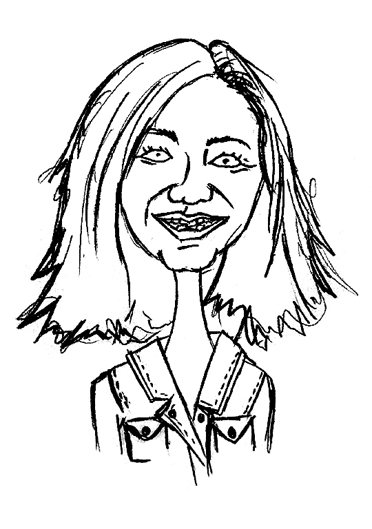 Sketched Caricature of Becky Mackenzie