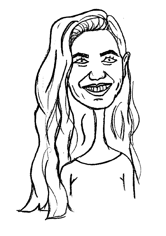 Sketched Caricature of Kate Higgins