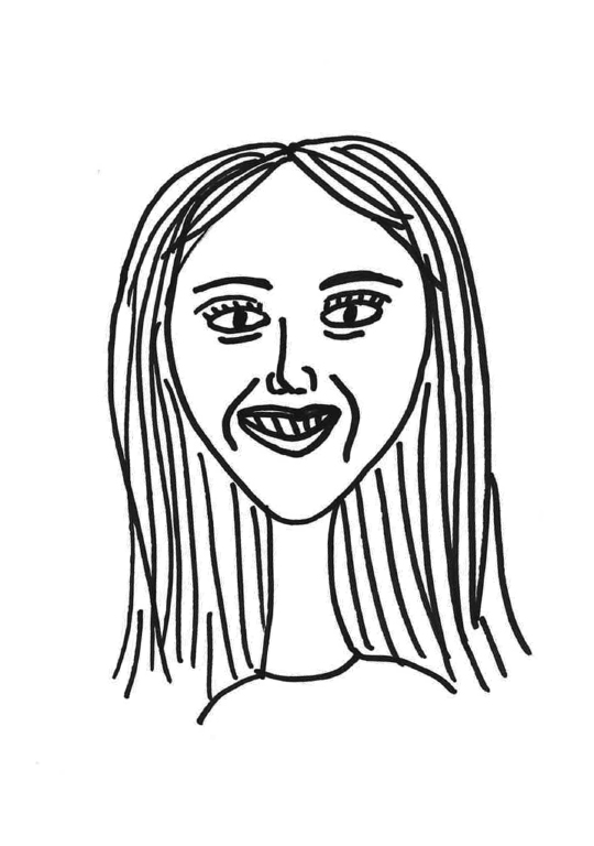Sketched Caricature of Estelle McDonald