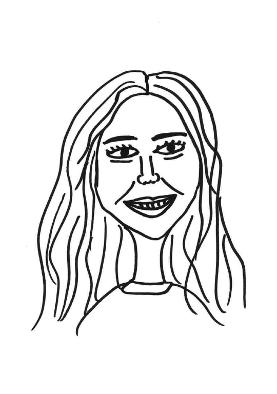 Sketched Caricature of Yasmin Gibson