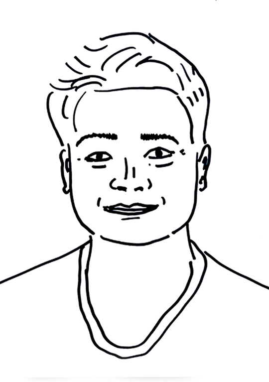 Sketched Caricature of David Ngo
