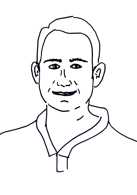 Sketched Caricature of Gerard Max