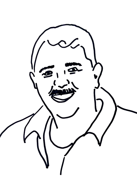 Sketched Caricature of Josh Clarkson