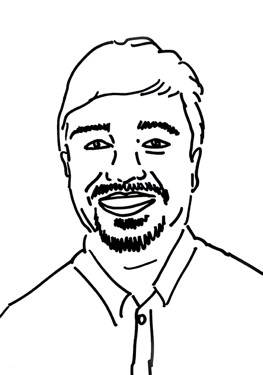 Sketched Caricature of Michael Hallorina