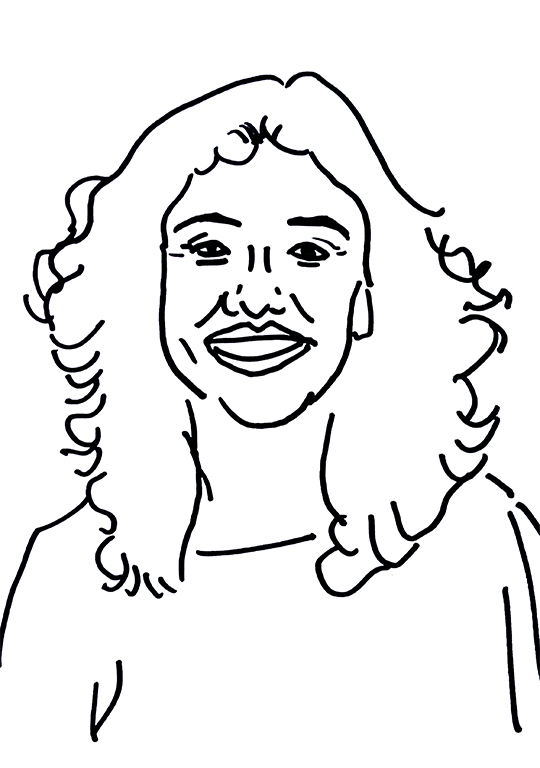 Sketched Caricature of Sheryl Mathew